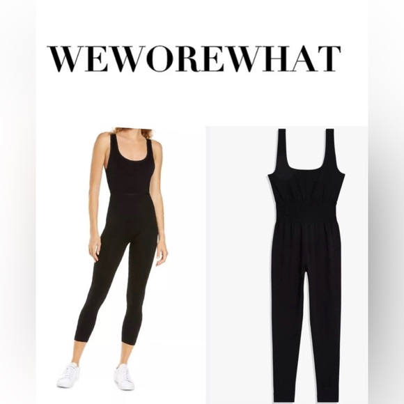 WeWoreWhat Pants - NWT We Wore What Rib Jumpsuit in Black size S
